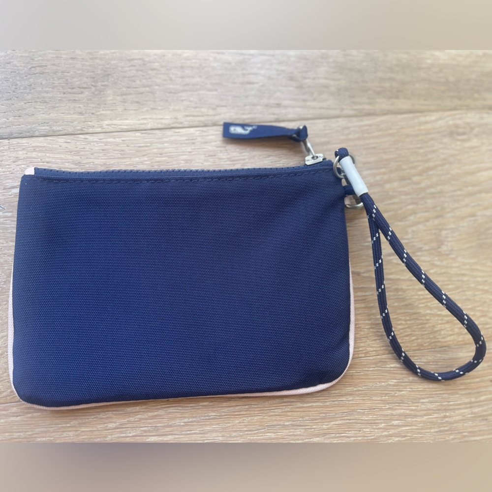 Vineyard Vines X Target Navy Pink Whale Wristlet Pouch Bag View 3